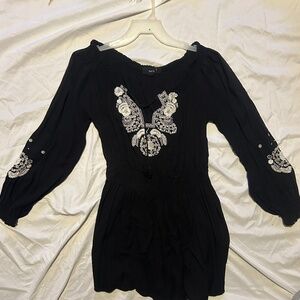 Women’s Black Silk Fate Brand Long Sleeve Shirt